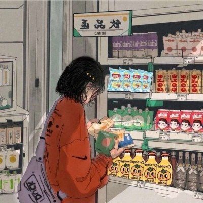 便利店情头无水印,插画系相爱在便利店 便利店情头无水印,插画系相爱在便利店