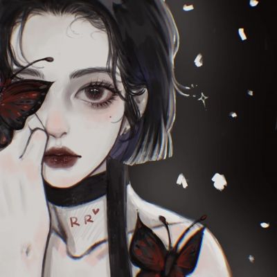 好看动漫头像手绘女生霸气冷艳二次元图片
