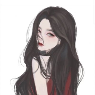 手绘头像女，好看优质喜欢你笑时候的样子