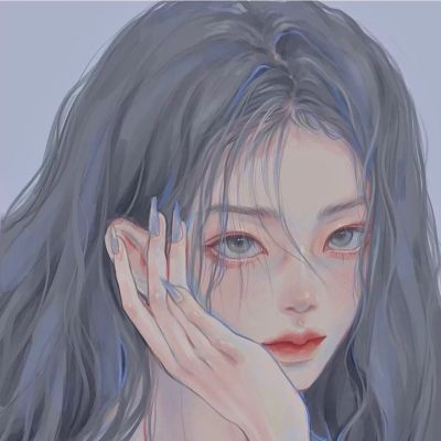 手绘头像女，好看优质喜欢你笑时候的样子