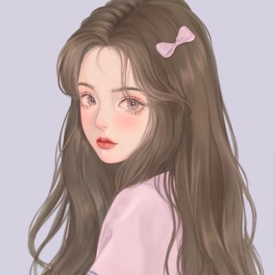 手绘头像女，好看优质喜欢你笑时候的样子