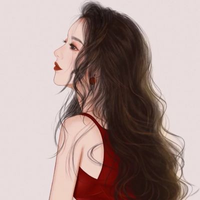 手绘头像女，好看优质喜欢你笑时候的样子