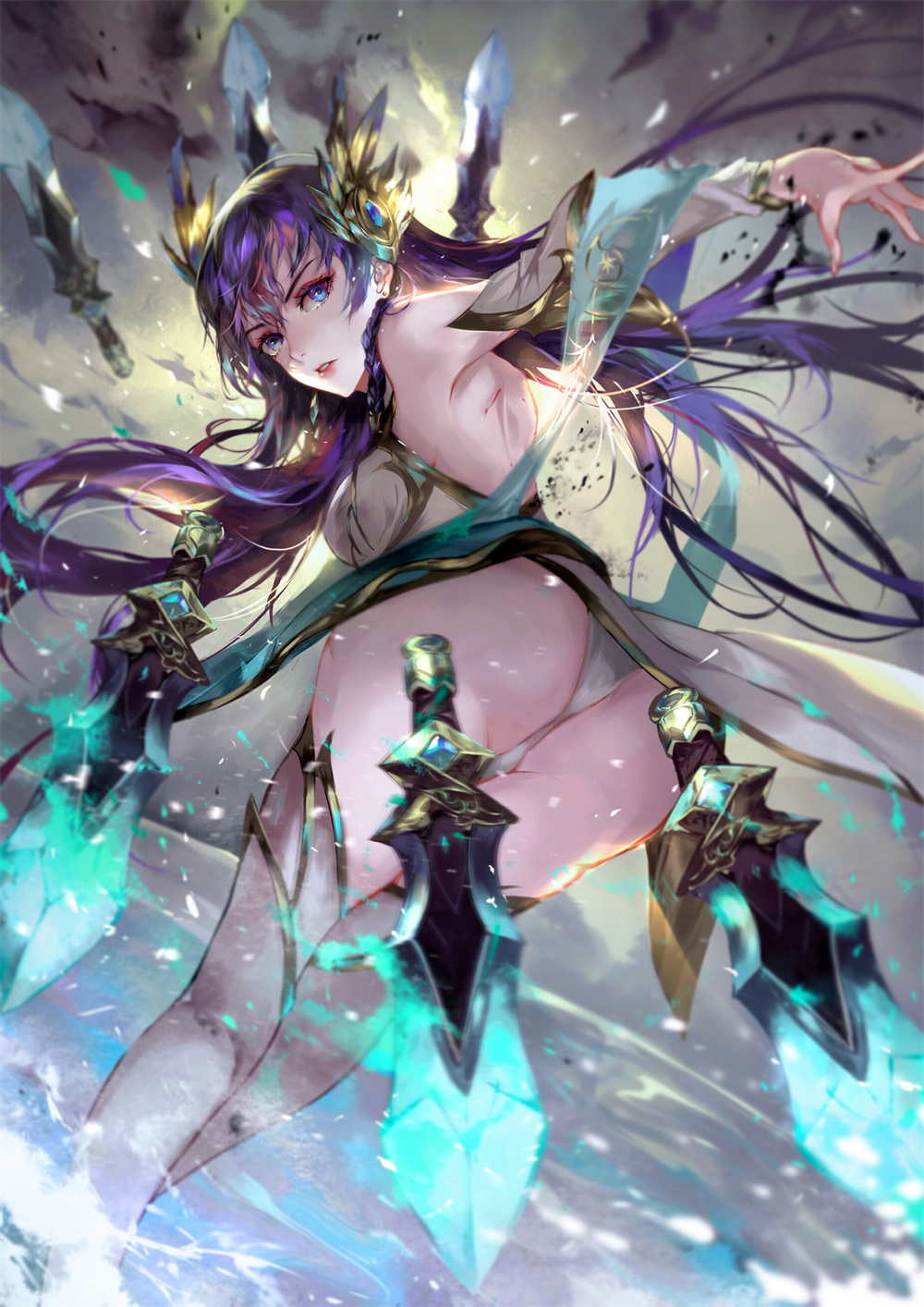 P站插画 剑仙 艾瑞莉亚Irelia  少女 英雄联盟@Vardan P站美图-第1张