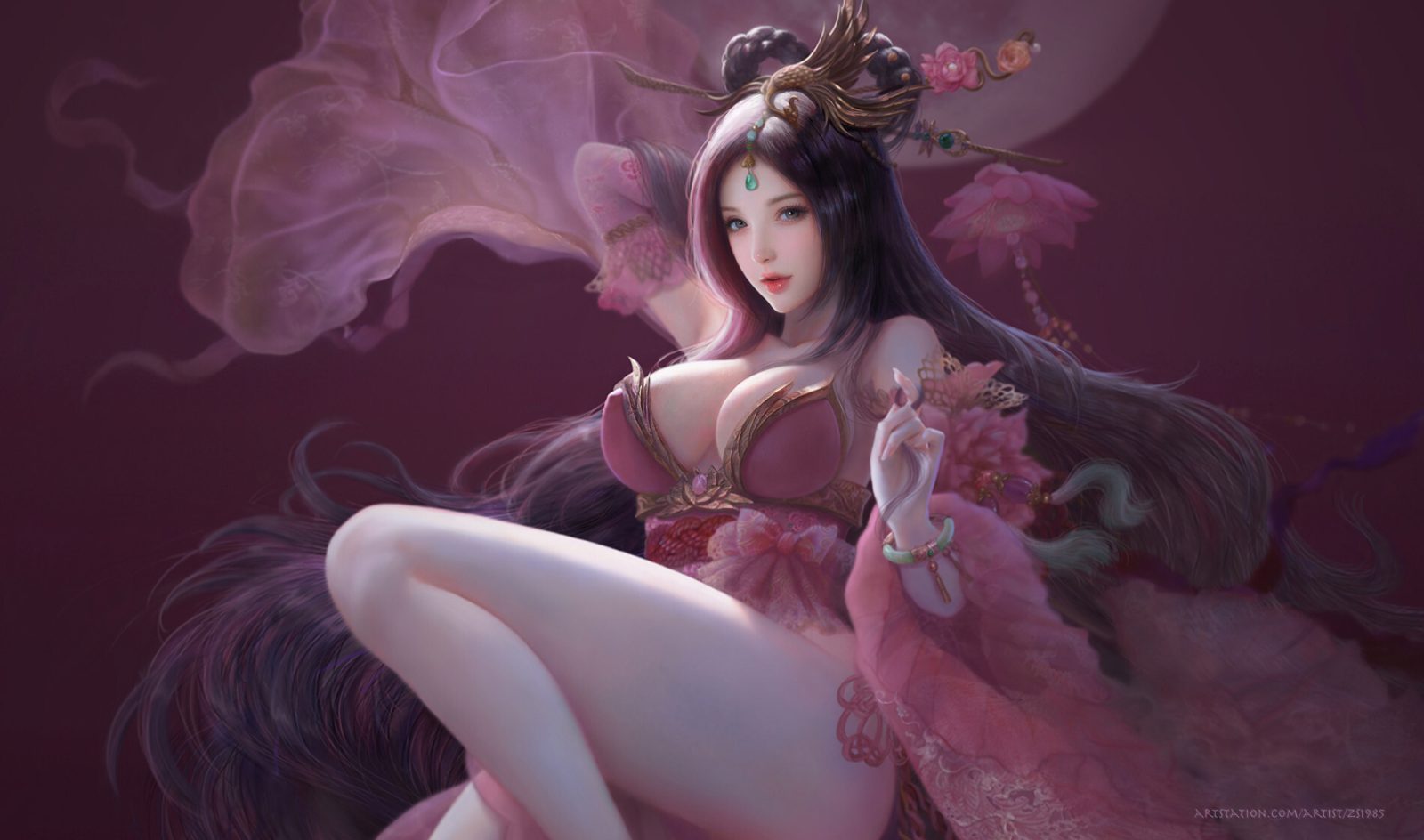 貂蝉 插画@张若昕? ruo xin 插画-第1张