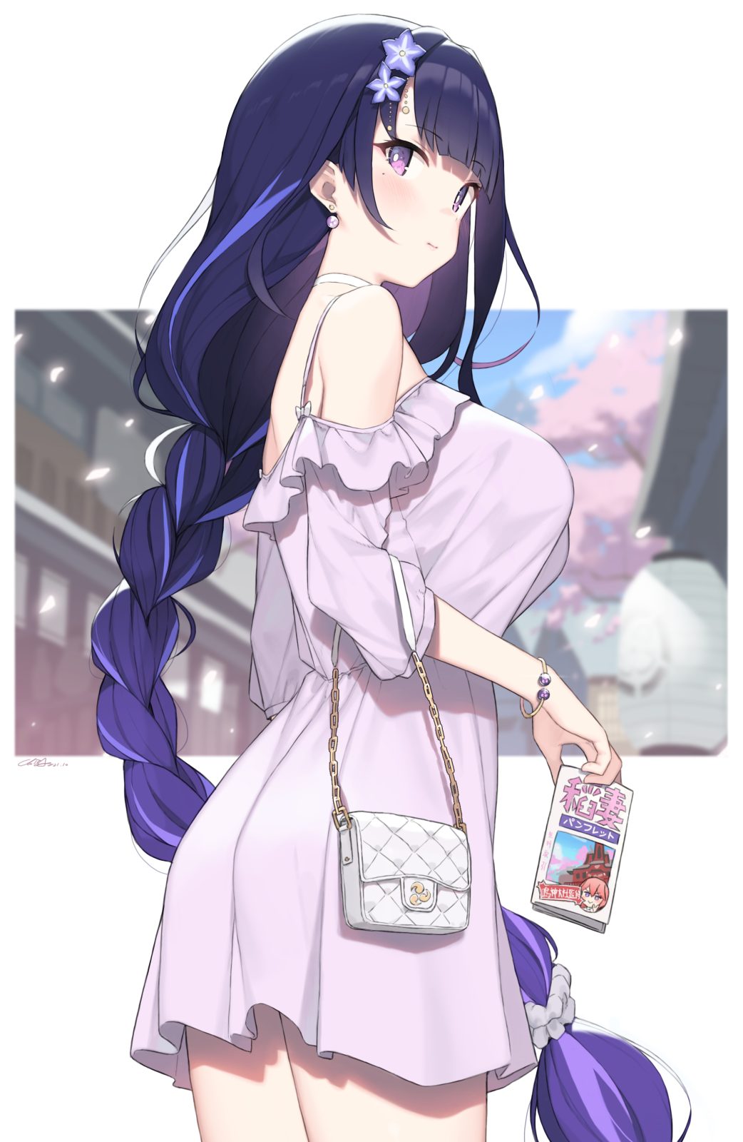 插画 原神 雷电 微服出巡?@cloba377 插画-第1张