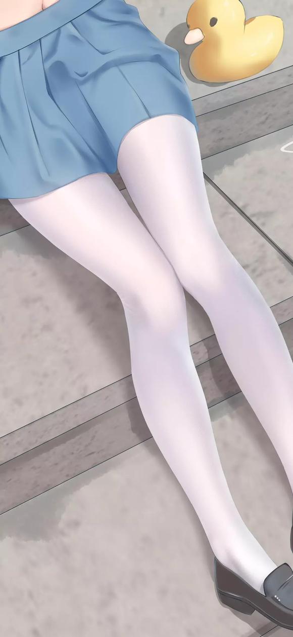 P站插画 新世界的大门 白丝少女 袜制服 美腿@Sentter P站美图-第1张
