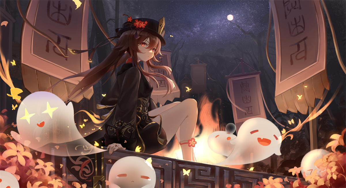 【P站插画】难以捉摸的奇妙人物 原神 胡桃插画特辑 P站美图-第14张