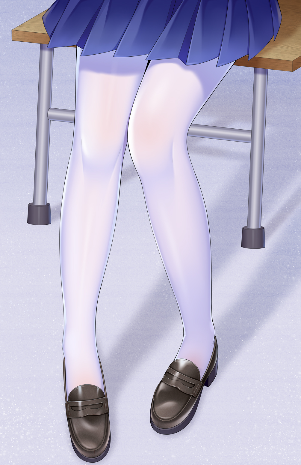 P站插画 美腿系列 丝袜 白裤袜 黑裤袜@凤梨 P站美图-第2张