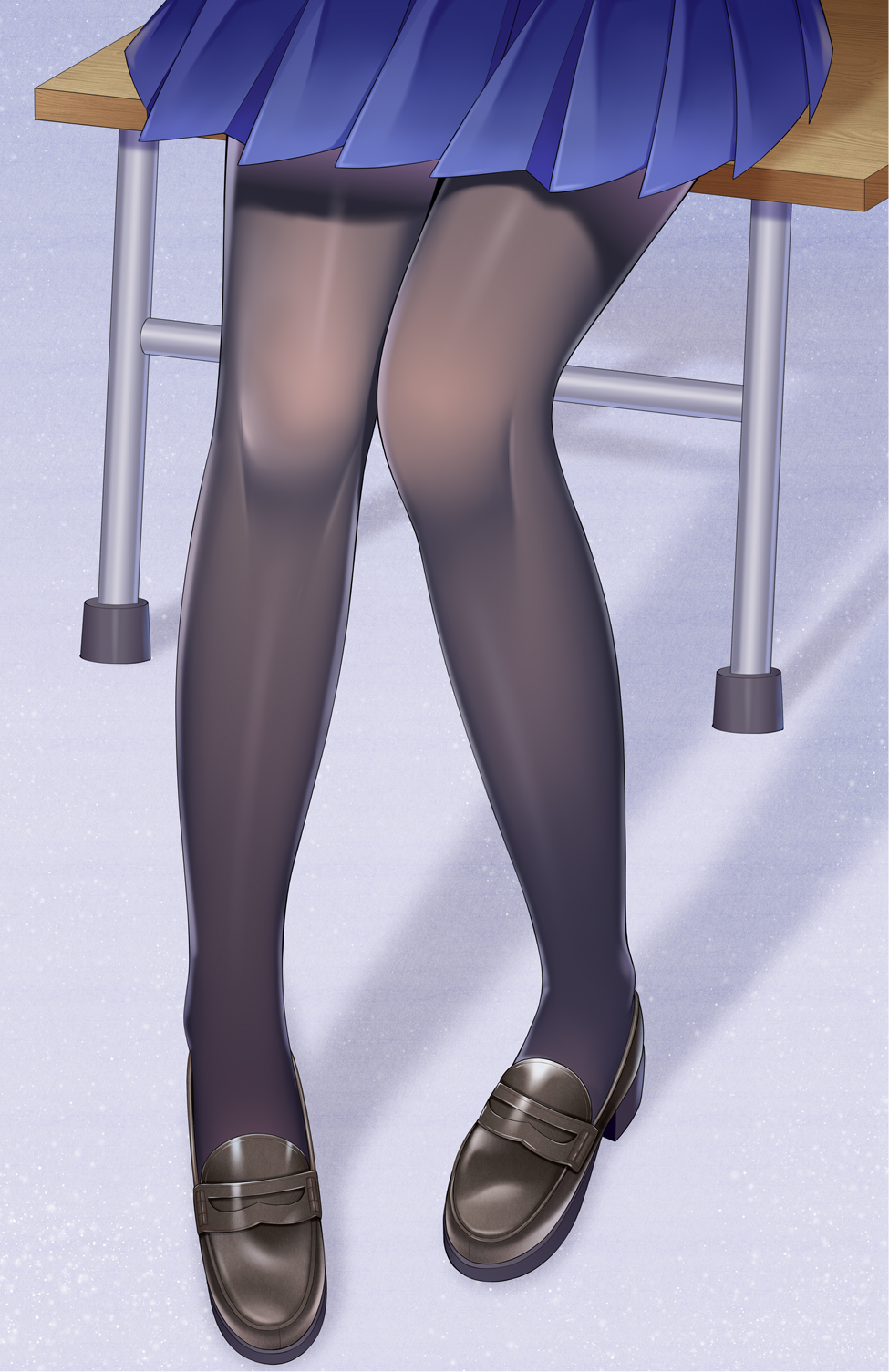 P站插画 美腿系列 丝袜 白裤袜 黑裤袜@凤梨 P站美图-第3张
