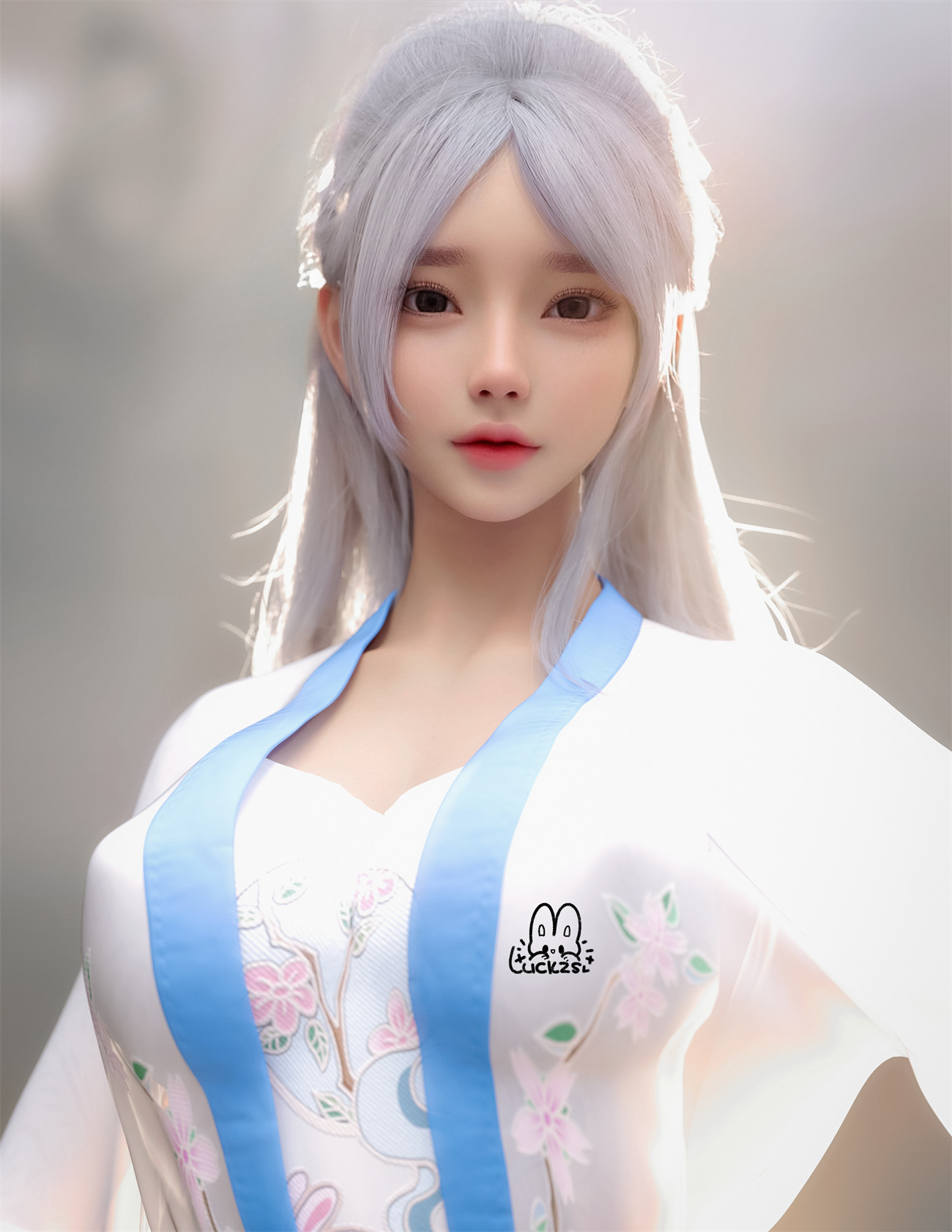 P站插画 PIXIV 3D CG 有点韩风小姐姐@luck zs P站美图-第1张