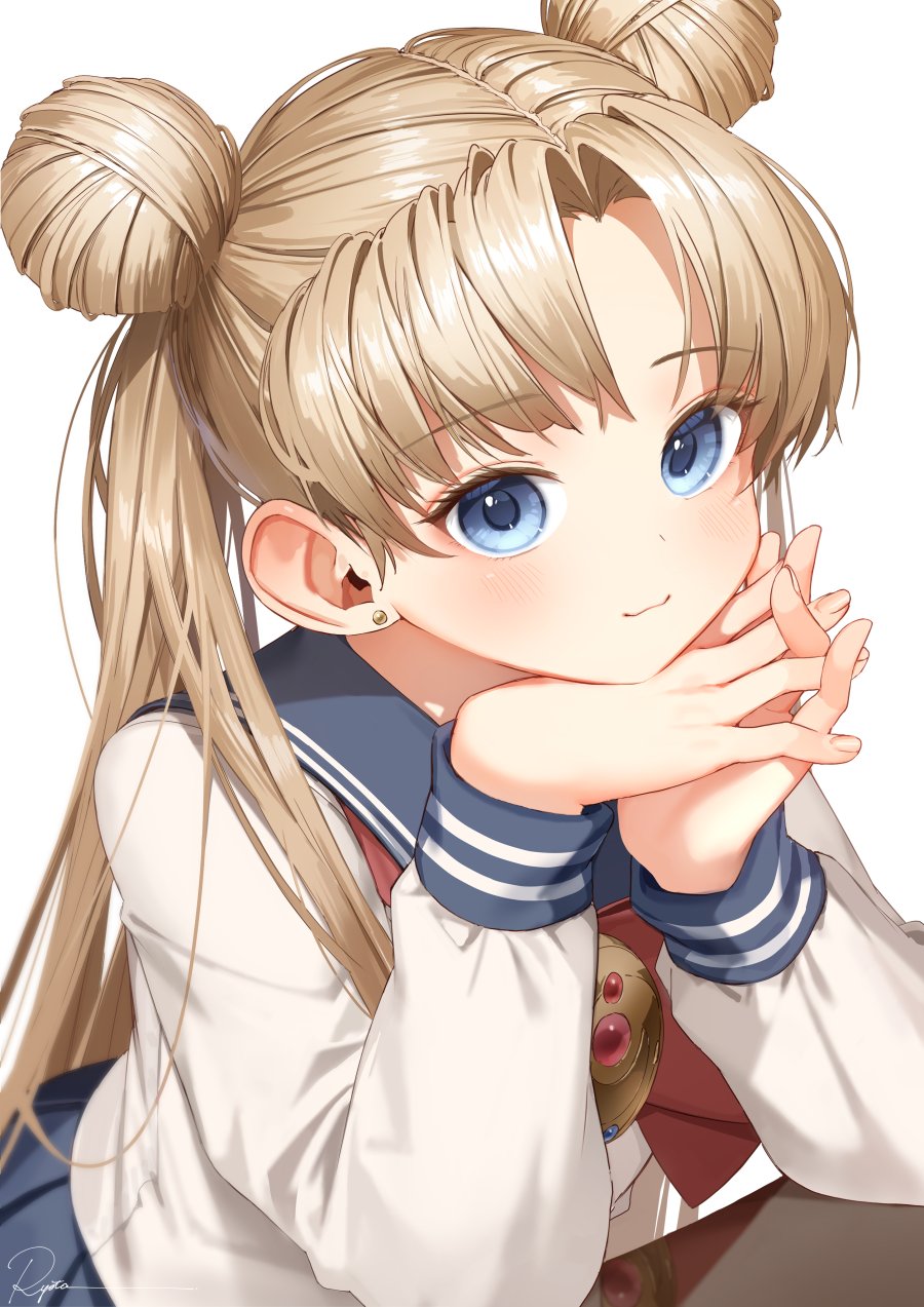 动漫插画 双马尾丸子头 可爱 女孩@ry_o_ta_ 插画-第3张