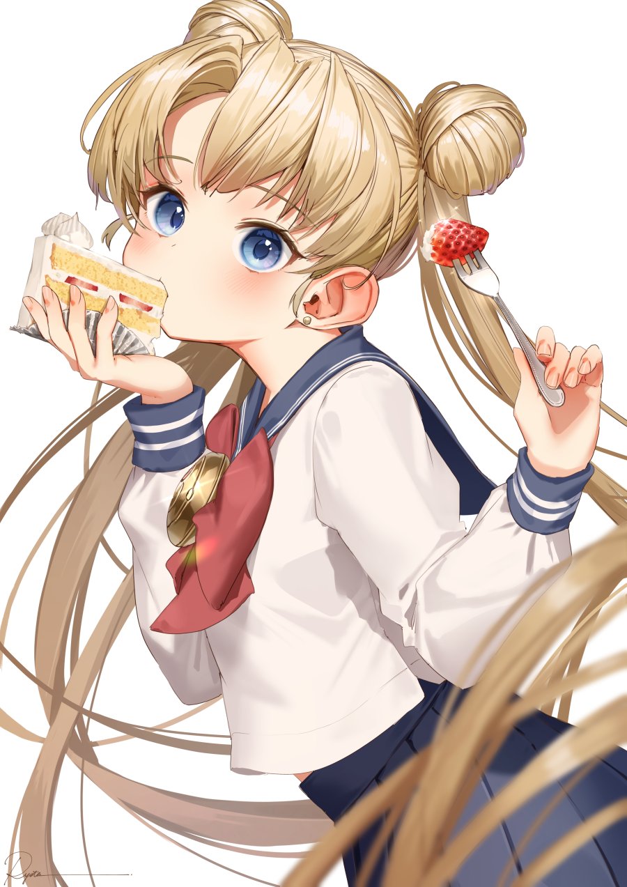 动漫插画 双马尾丸子头 可爱 女孩@ry_o_ta_ 插画-第4张