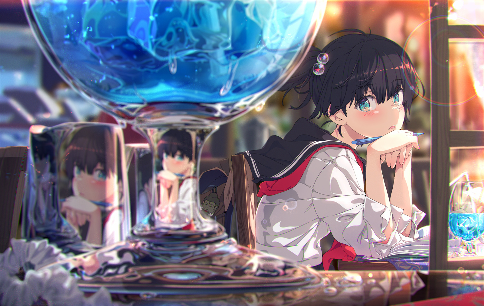 【P站插画推荐】当在浑浊里呆久了，连清澈的瞬间都会忘记，舒适的冰凉感，插画特辑 - P站美图-第17张
