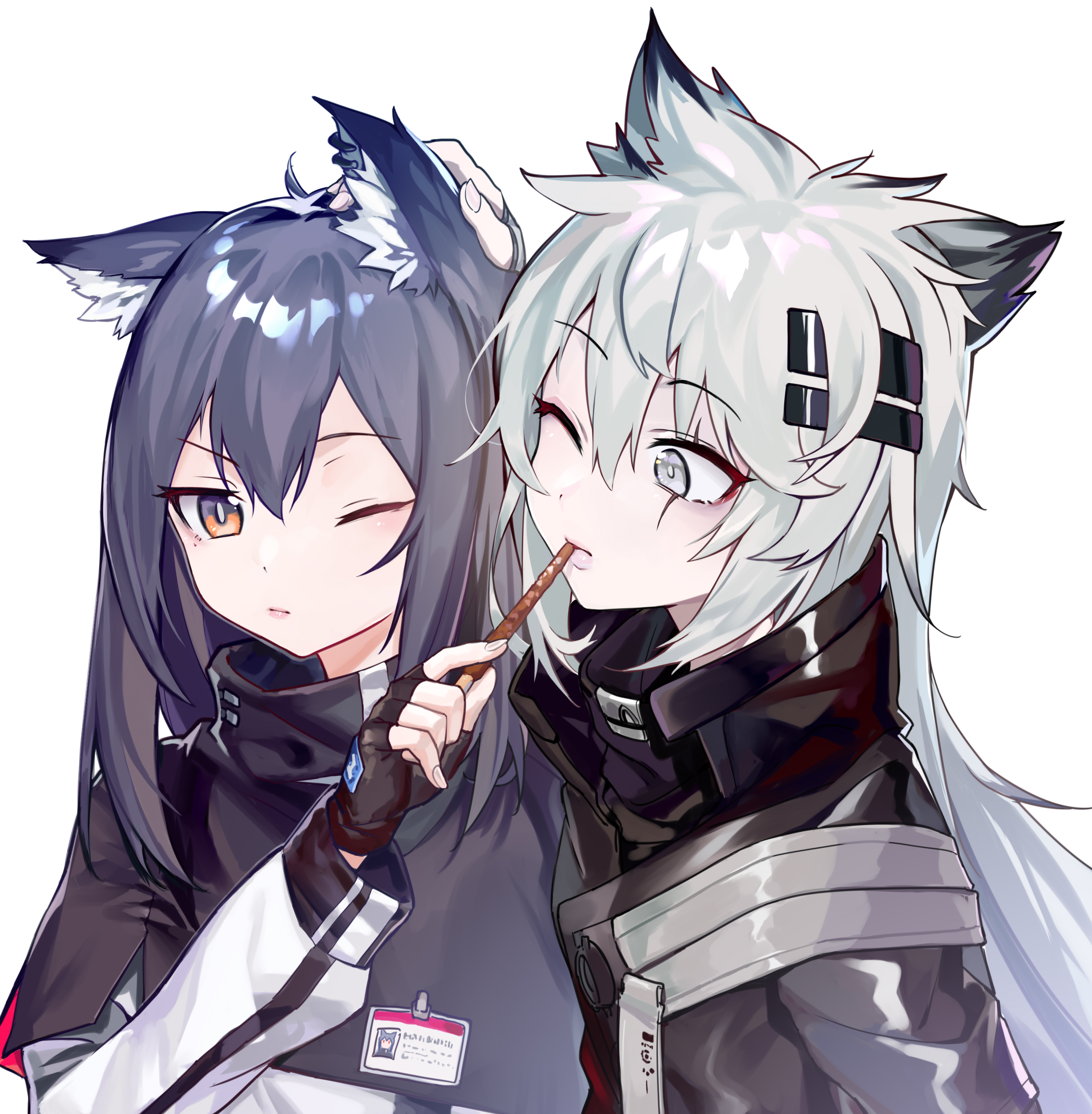 【P站插画推荐】沉默寡言的兽耳信使 明日方舟 德克萨斯同人插画特辑 P站美图-第2张