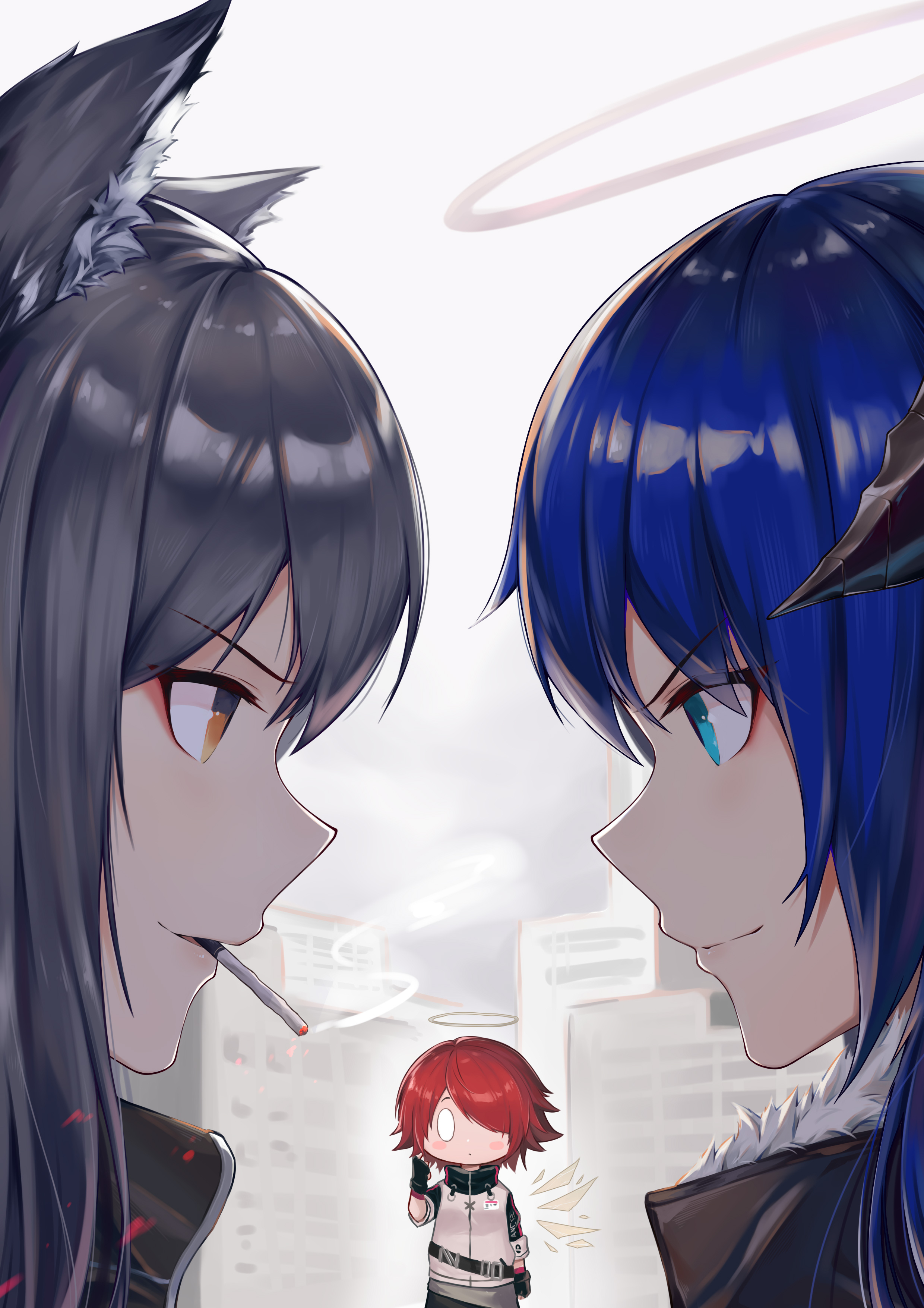 【P站插画推荐】沉默寡言的兽耳信使 明日方舟 德克萨斯同人插画特辑 P站美图-第3张