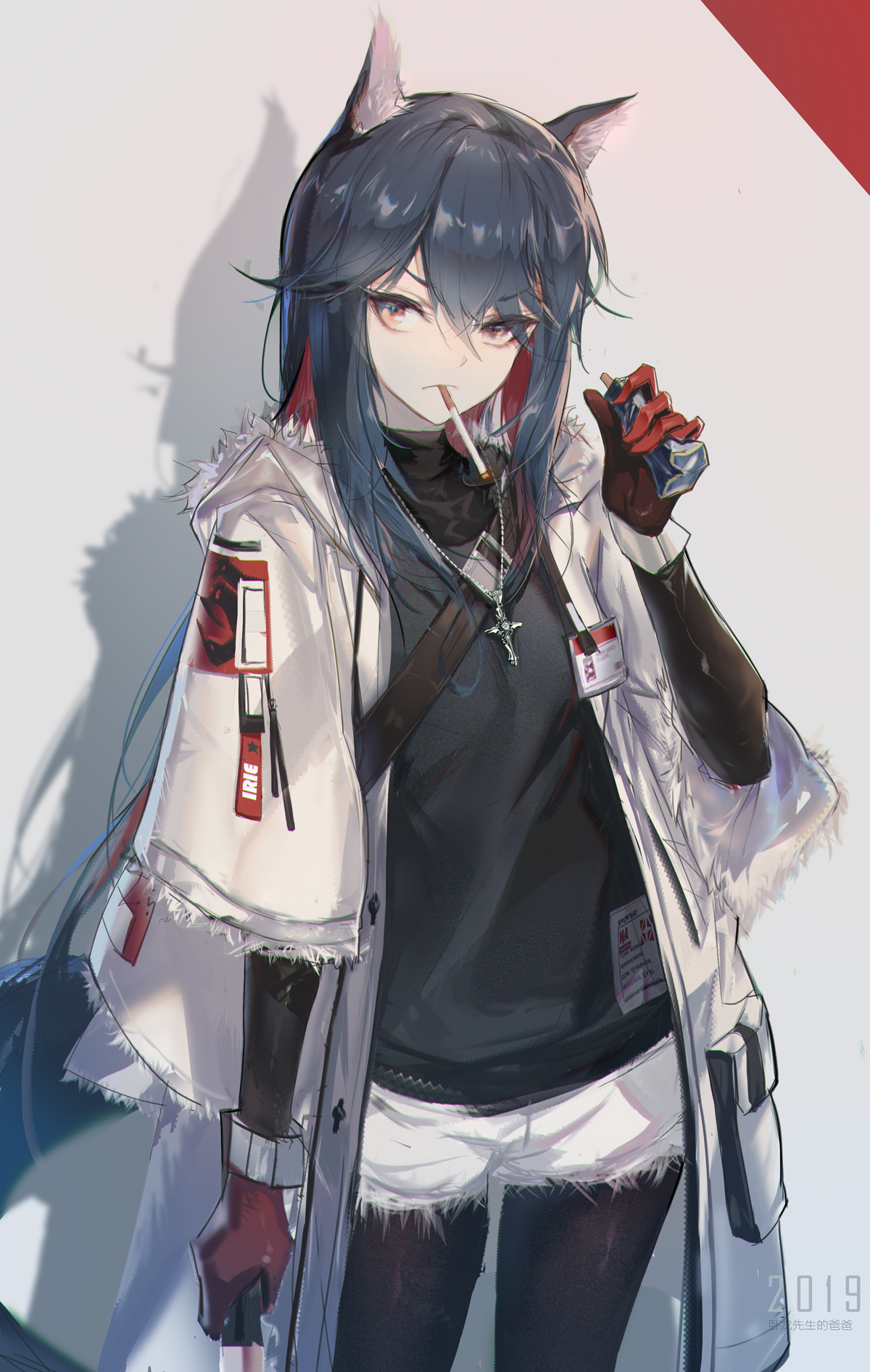 【P站插画推荐】沉默寡言的兽耳信使 明日方舟 德克萨斯同人插画特辑 P站美图-第6张