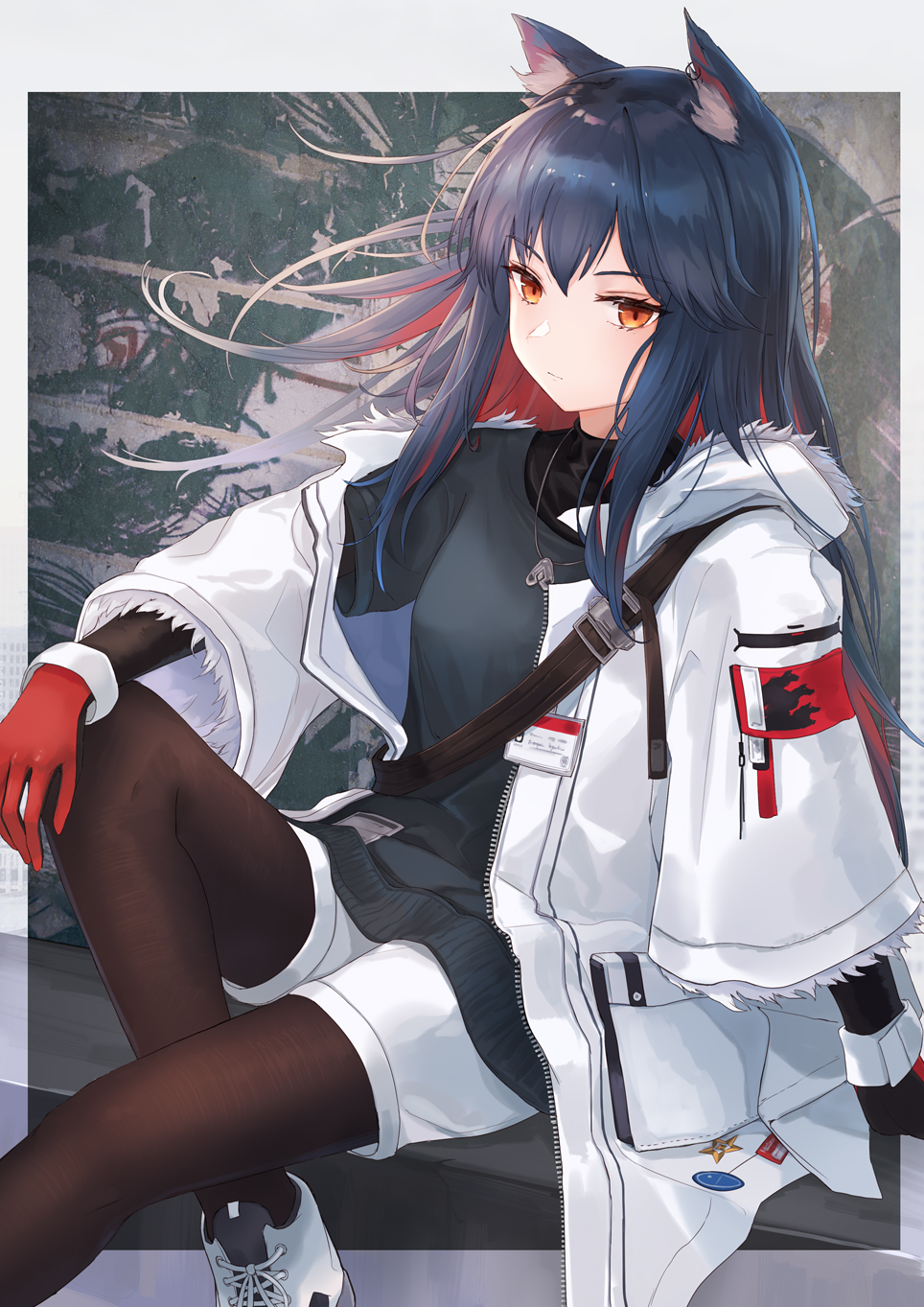 【P站插画推荐】沉默寡言的兽耳信使 明日方舟 德克萨斯同人插画特辑 P站美图-第7张