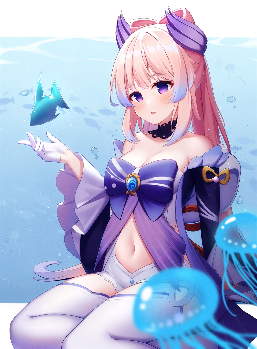 【P站美图】现人神巫女 原神 珊瑚宫心海特辑 P站美图-第1张