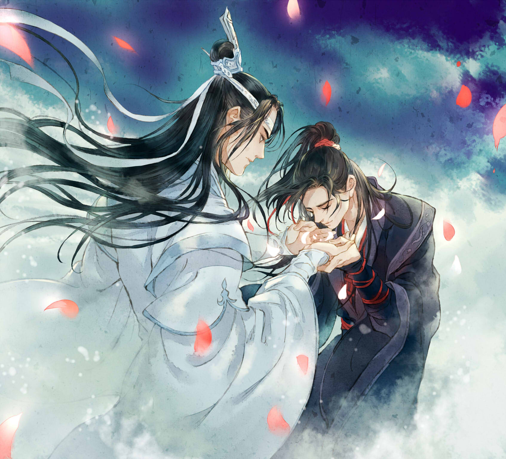 【P站插画】在此恭候夷陵老祖魏无羡 魔道祖师 蓝忘机 古风美少年插画特辑 P站美图-第9张