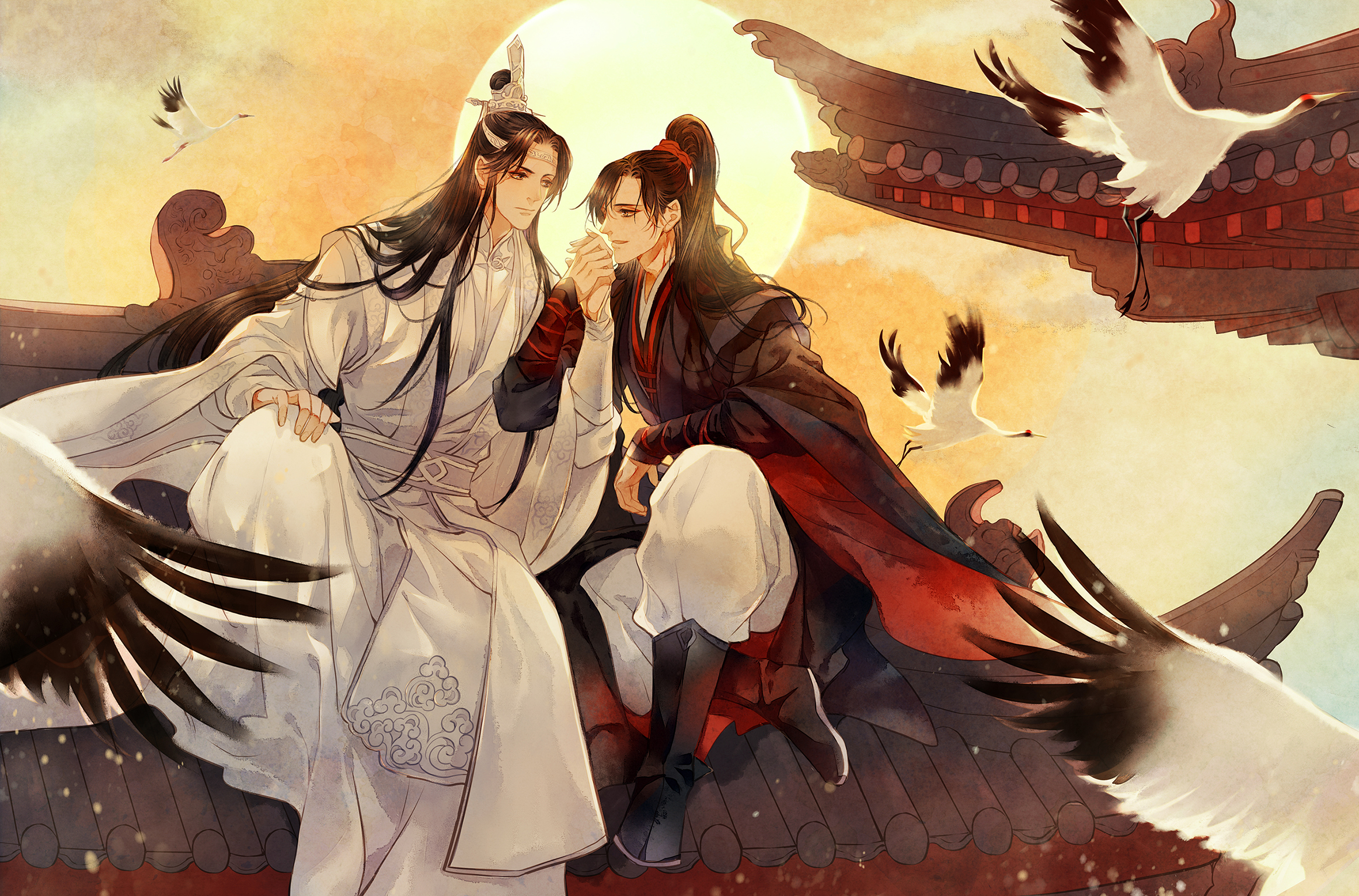 【P站插画】在此恭候夷陵老祖魏无羡 魔道祖师 蓝忘机 古风美少年插画特辑 P站美图-第4张