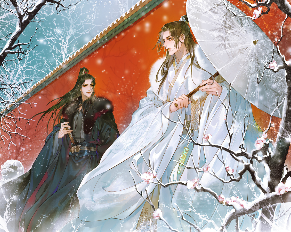 【P站插画】在此恭候夷陵老祖魏无羡 魔道祖师 蓝忘机 古风美少年插画特辑 P站美图-第1张