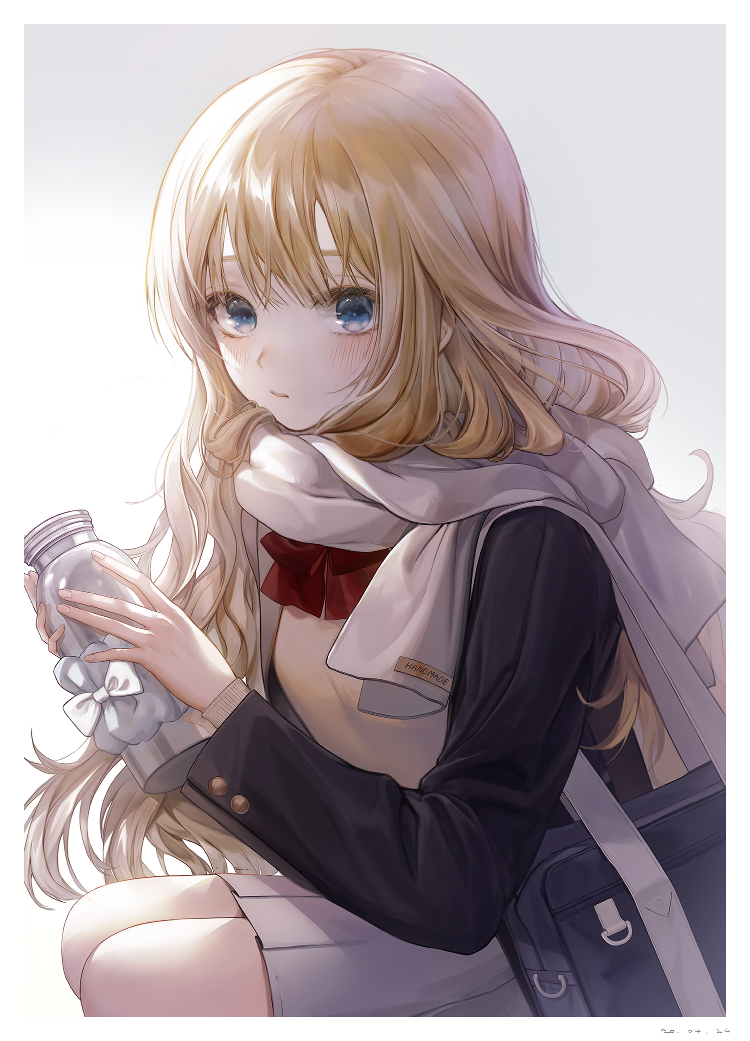 【P站插画推荐】连衫围裙女仆 JK制服 明春的插画作品 P站画师-第2张
