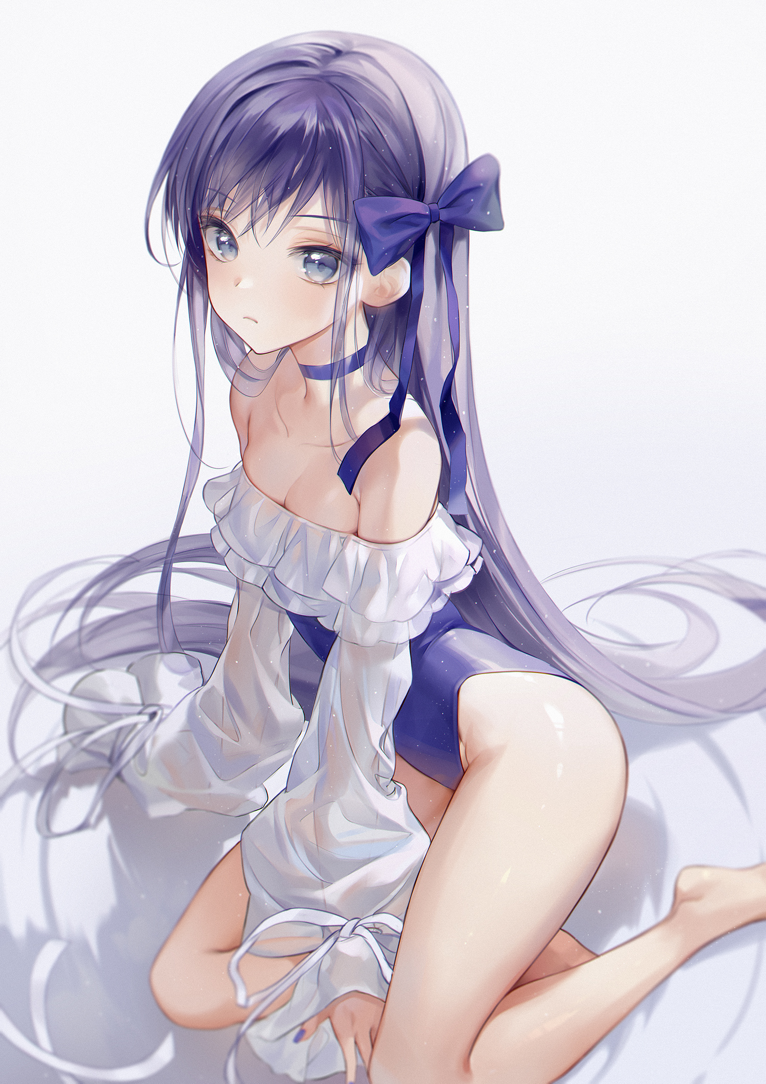 【P站插画推荐】连衫围裙女仆 JK制服 明春的插画作品 P站画师-第3张