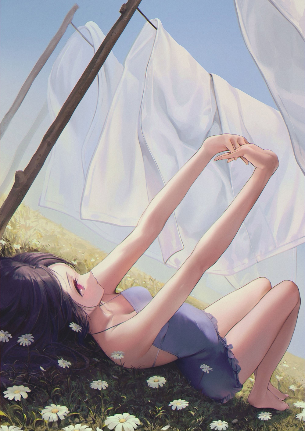 【P站插画推荐】连衫围裙女仆 JK制服 明春的插画作品 P站画师-第7张
