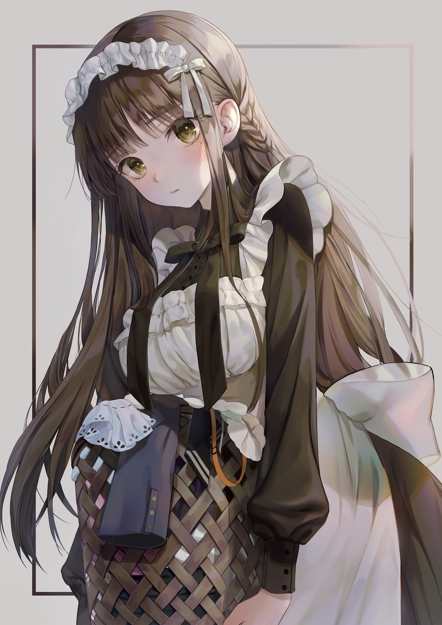 【P站插画推荐】连衫围裙女仆 JK制服 明春的插画作品 P站画师-第8张
