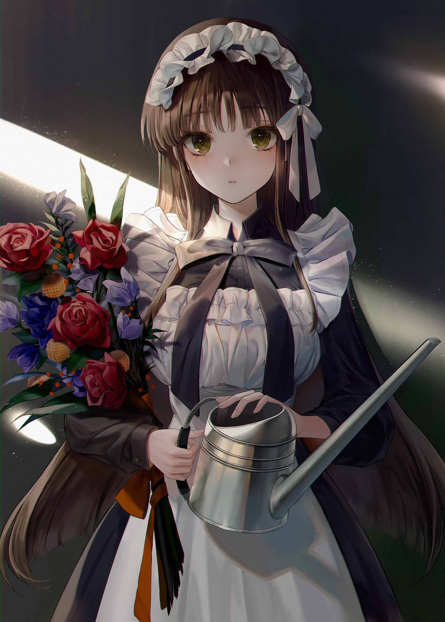 【P站插画推荐】连衫围裙女仆 JK制服 明春的插画作品 P站画师-第10张