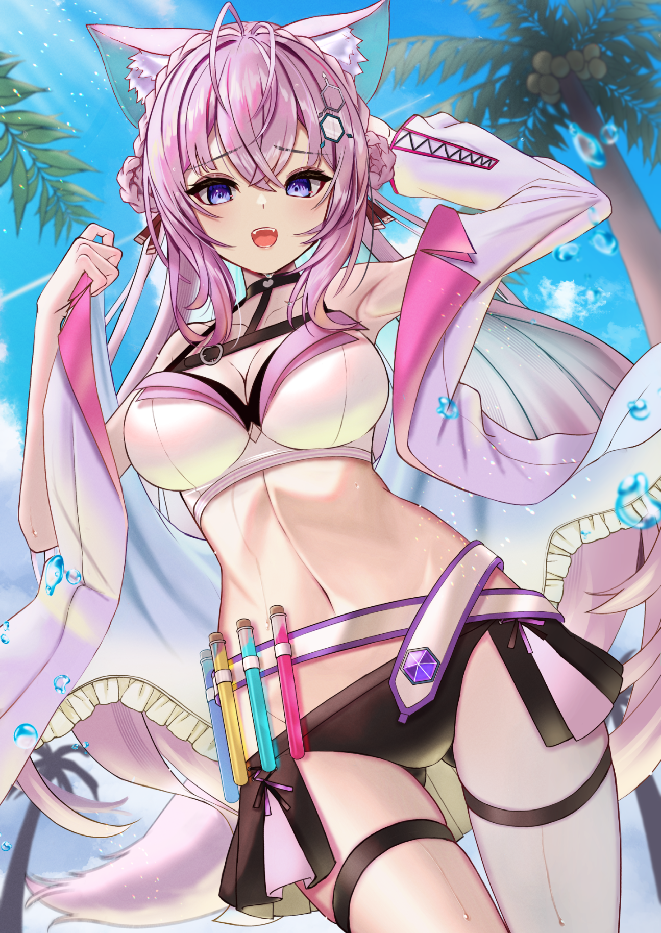 P站插画 Hololive 博衣小夜璃 兽耳@inari P站美图-第1张