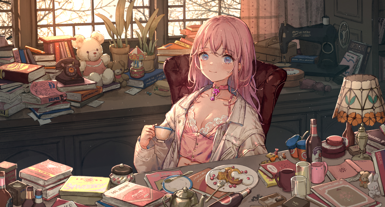 【P站插画推荐】明日方舟 菲亚梅塔 莫斯提马半夜偷吃零食 今日美图插画推荐~ P站美图-第10张