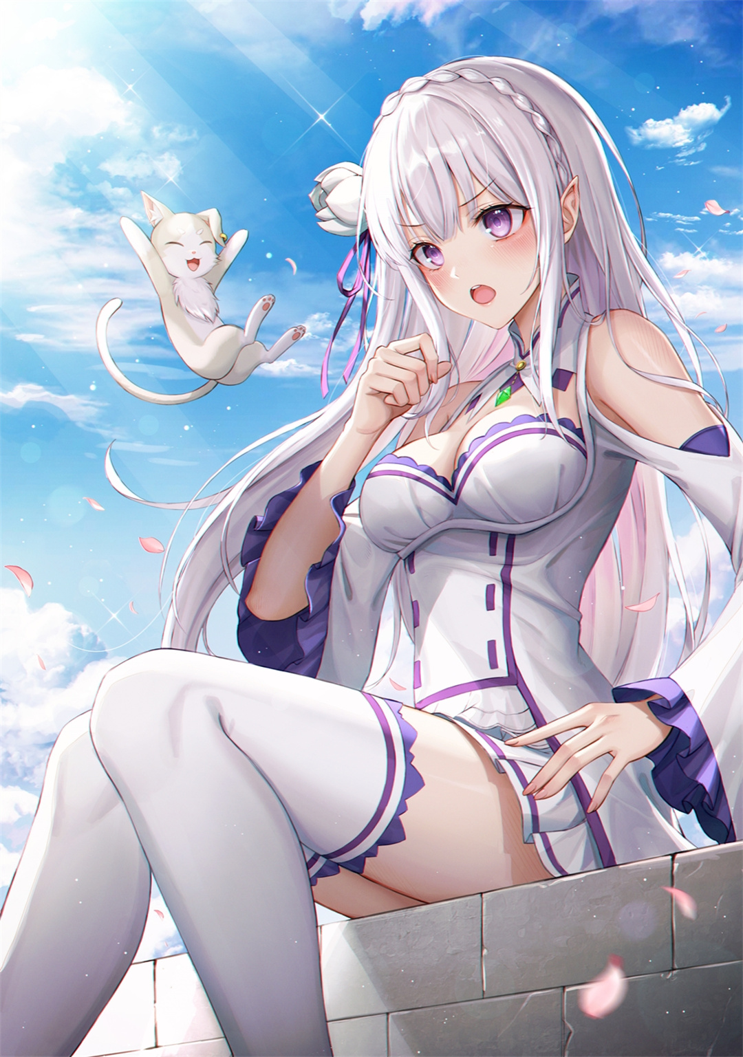 【P站画师推荐】黑长直美少女 甘雨 Saber 艾米莉娅 日本插画师Eichi的插画作品 P站画师-第13张