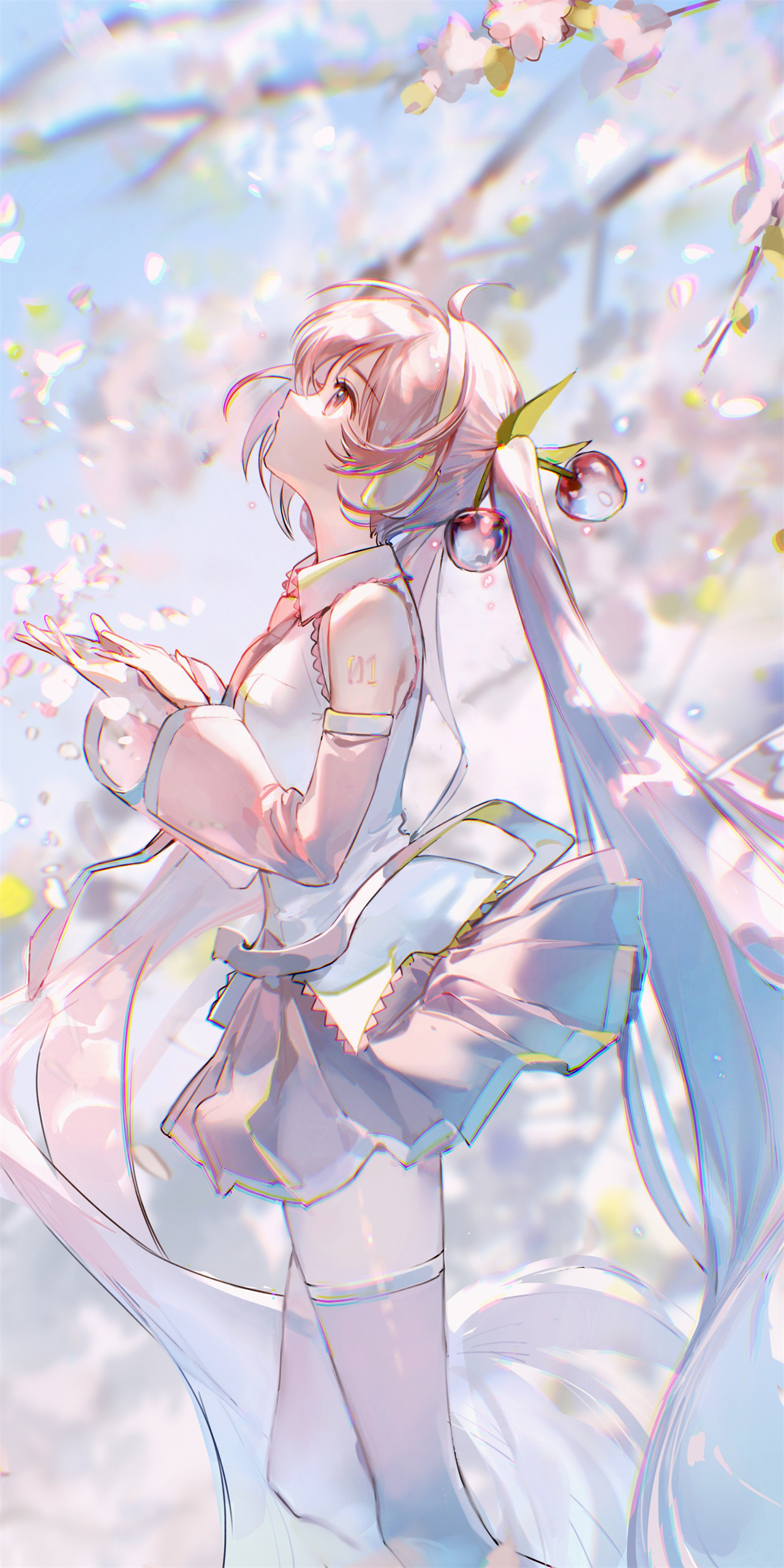 【全屏手机壁纸】双马尾的初音未来 动漫手机壁纸推荐 2k壁纸 4k壁纸 二次元图片壁纸 0702期 手机壁纸-第2张