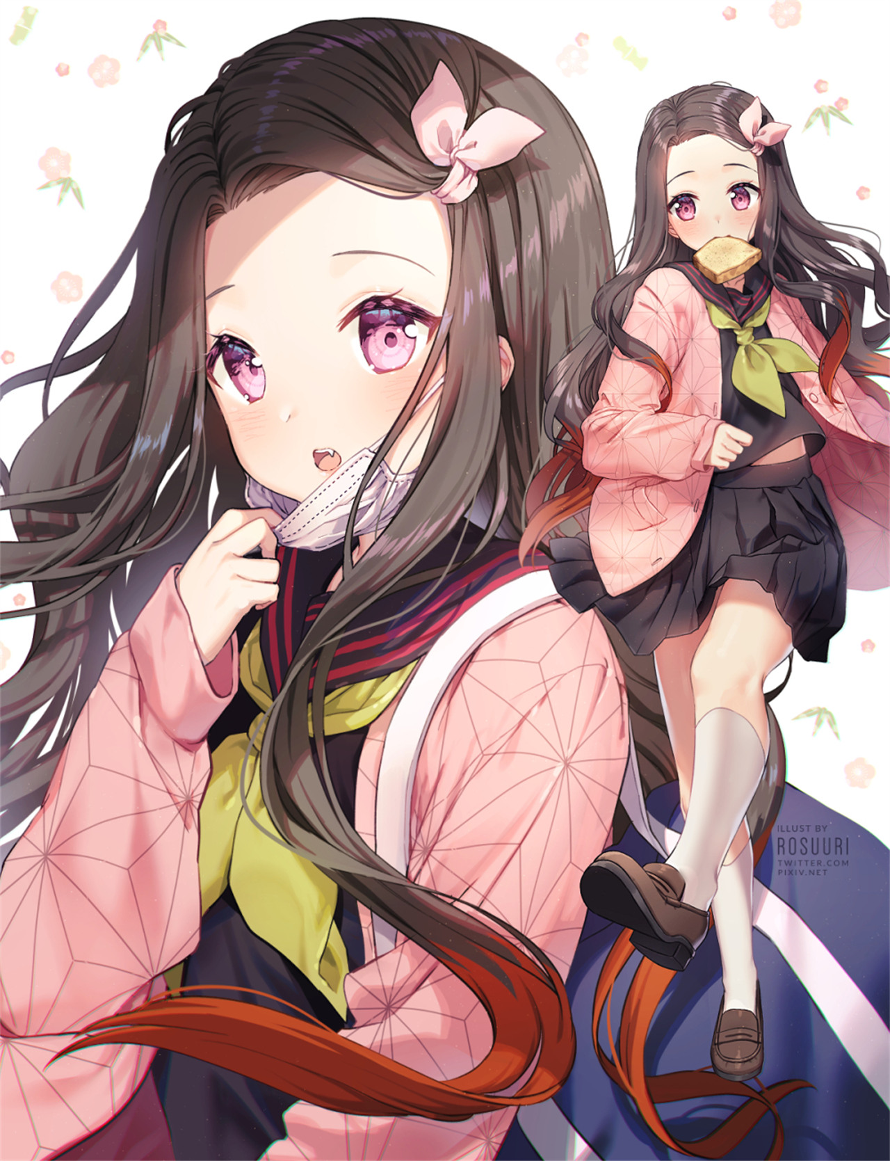 【美图插画推荐】鬼灭之刃  灶门祢豆子同人插画特辑 P站美图-第9张