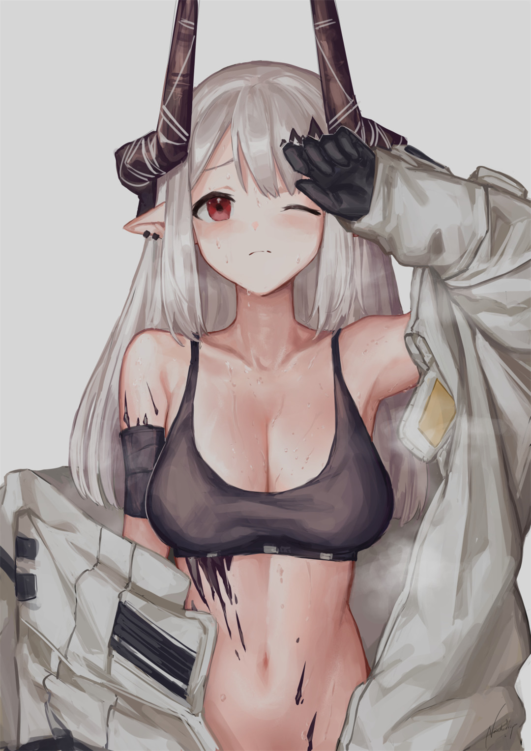 【插画美图】现在我只是罗德岛的干员，我服从您的指挥。明日方舟 泥岩插画壁纸特辑 P站美图-第13张
