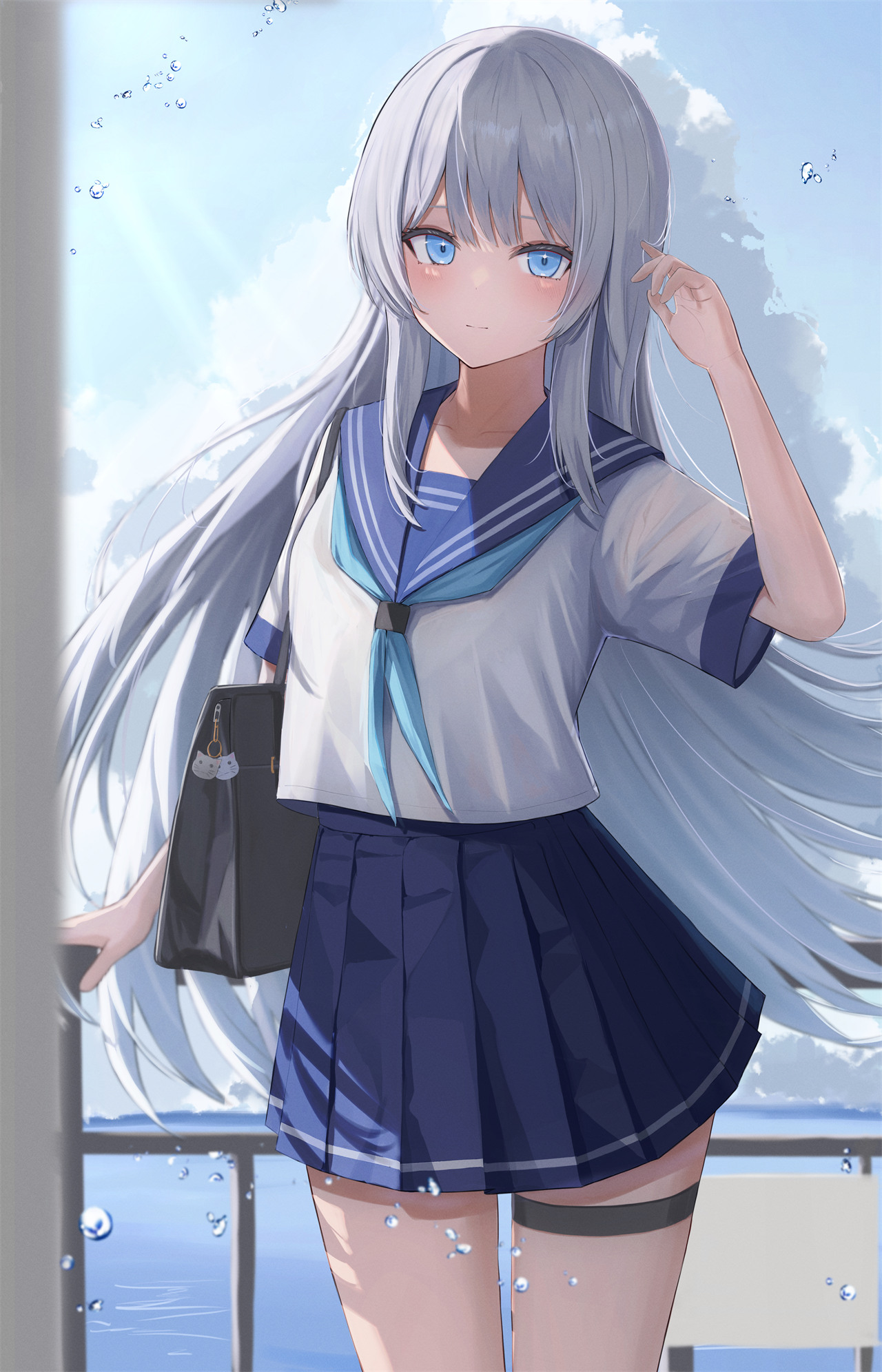 【插画美图】JK制服 初音未来 原神 甘雨 八重神子和雷电将军 今日美图壁纸清凉袭来 P站美图-第8张