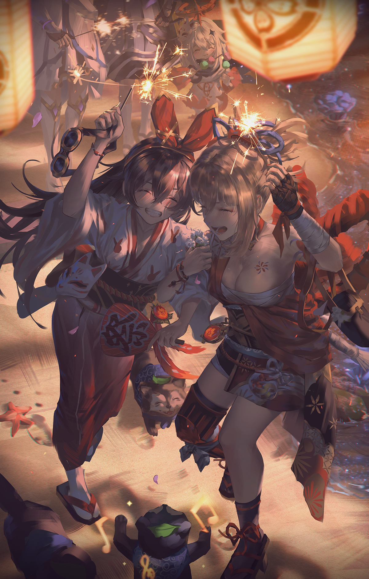 P站插画 原神 安柏 宵宮 蛍 手机壁纸 动漫壁纸@比昂格Beonger P站美图-第1张