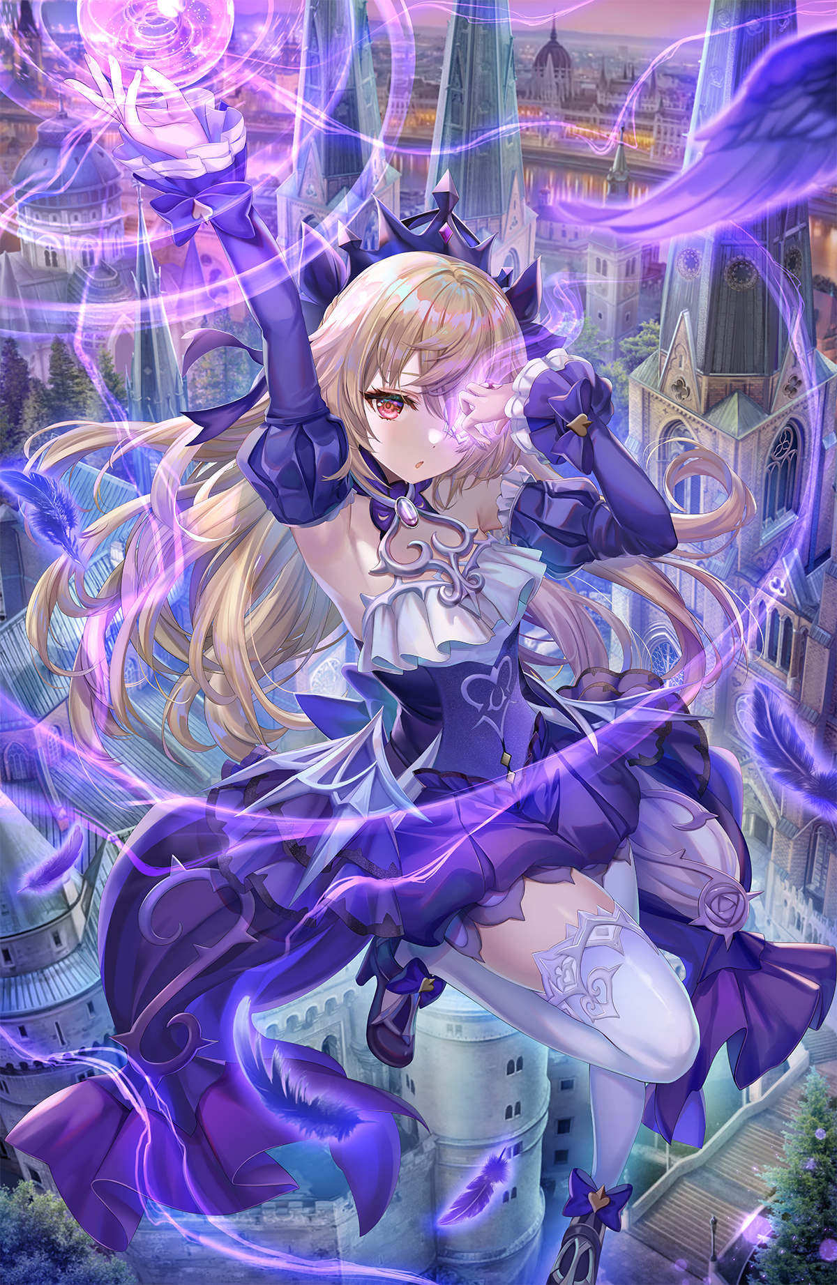 【插画美图】神秘之女 断罪皇女，降临此间。 原神 菲谢尔·冯·露弗施洛斯·那菲多特插画特辑 P站美图-第9张