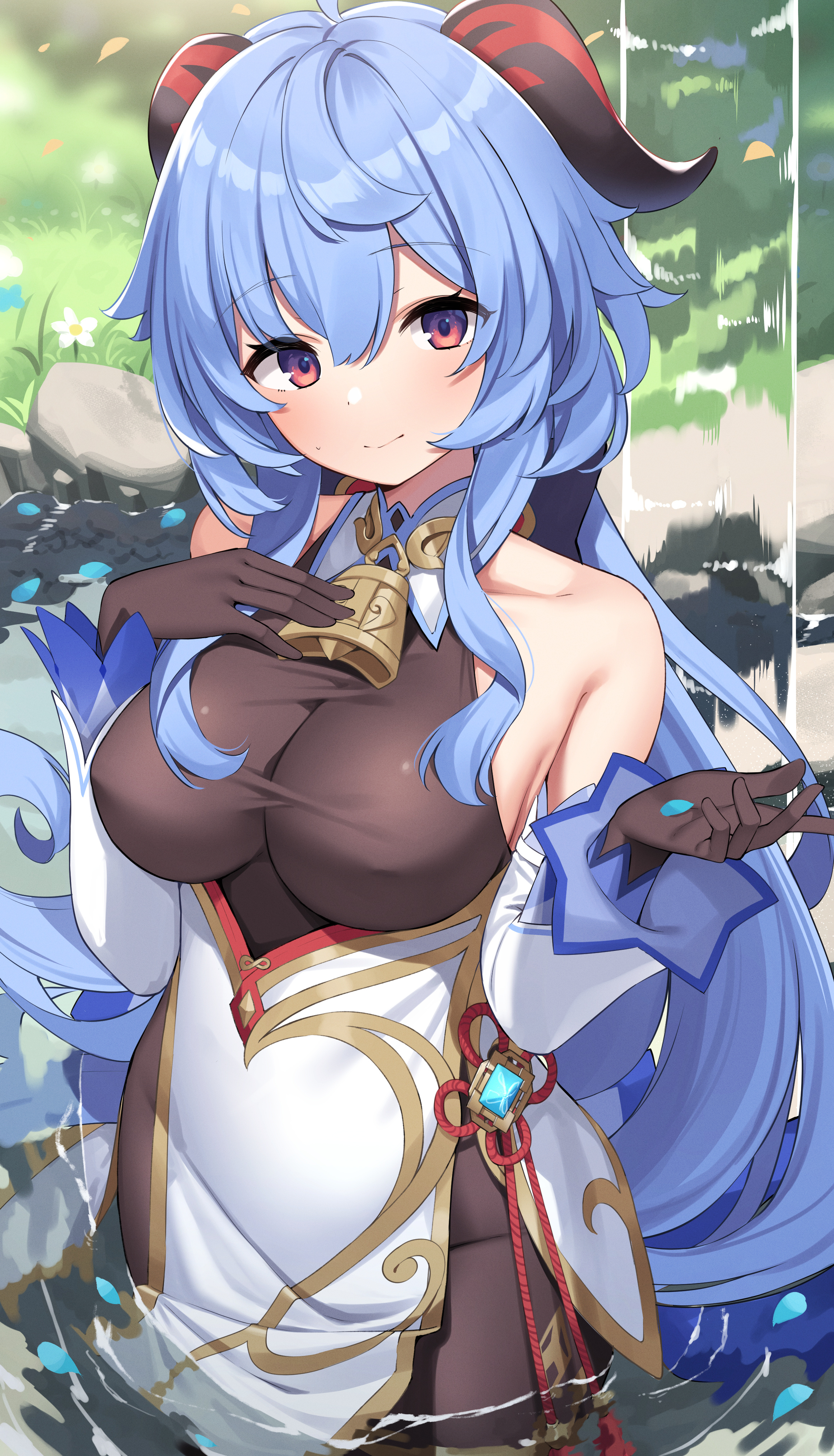 【插画美图】原神 椰羊甘雨 胡桃 双马尾兽耳少女 粉色系少女 插画特辑 P站美图-第8张