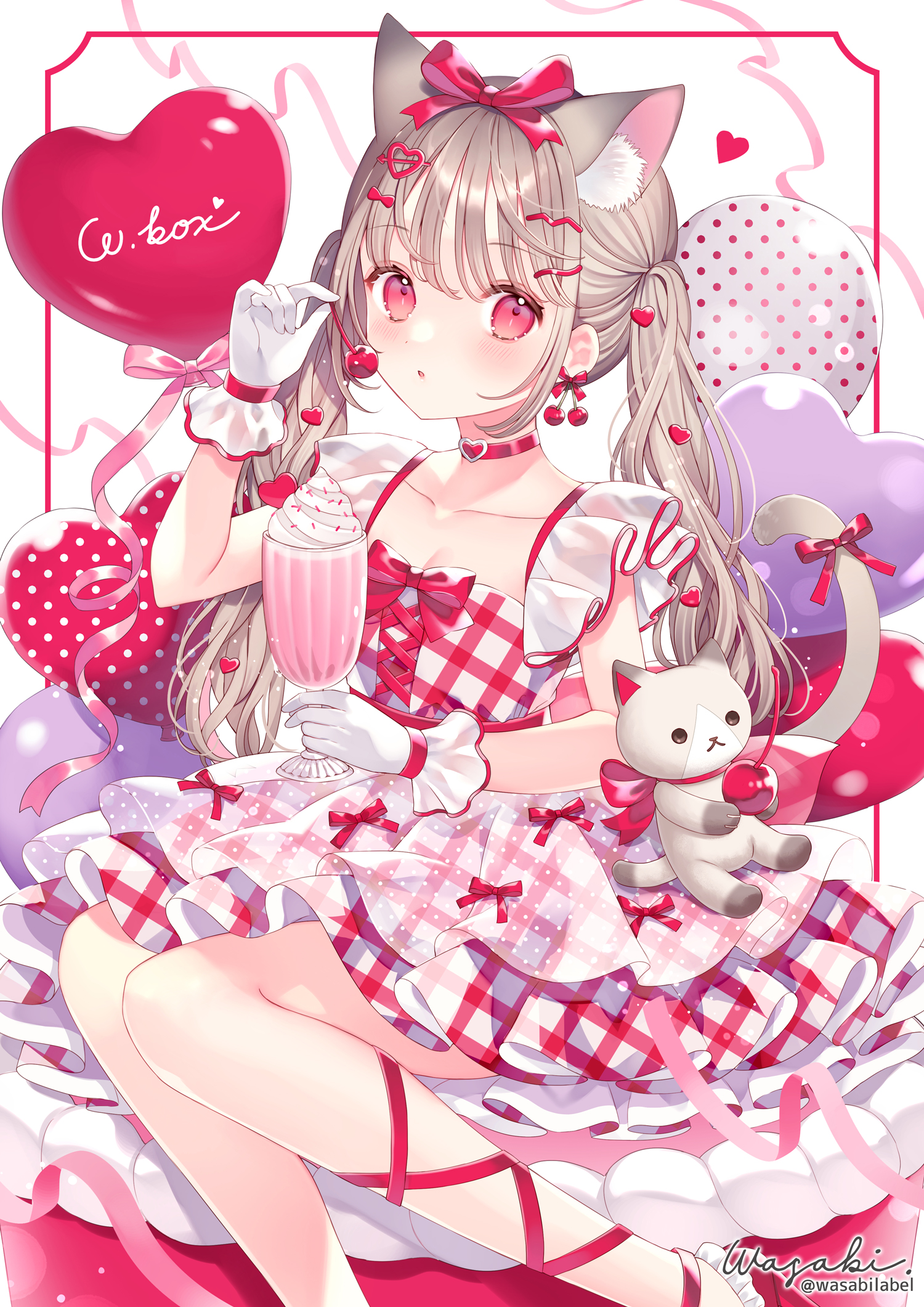【插画美图】原神 椰羊甘雨 胡桃 双马尾兽耳少女 粉色系少女 插画特辑 P站美图-第13张