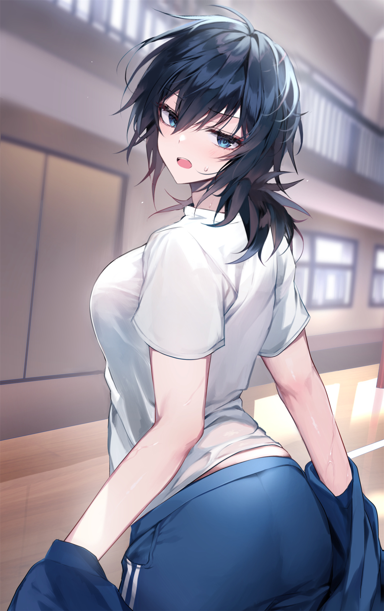 【插画美图】短发美少女 御姐 黑色连衣裙 帅气美女 女高中生 制服少女原创插画特辑 P站美图-第3张
