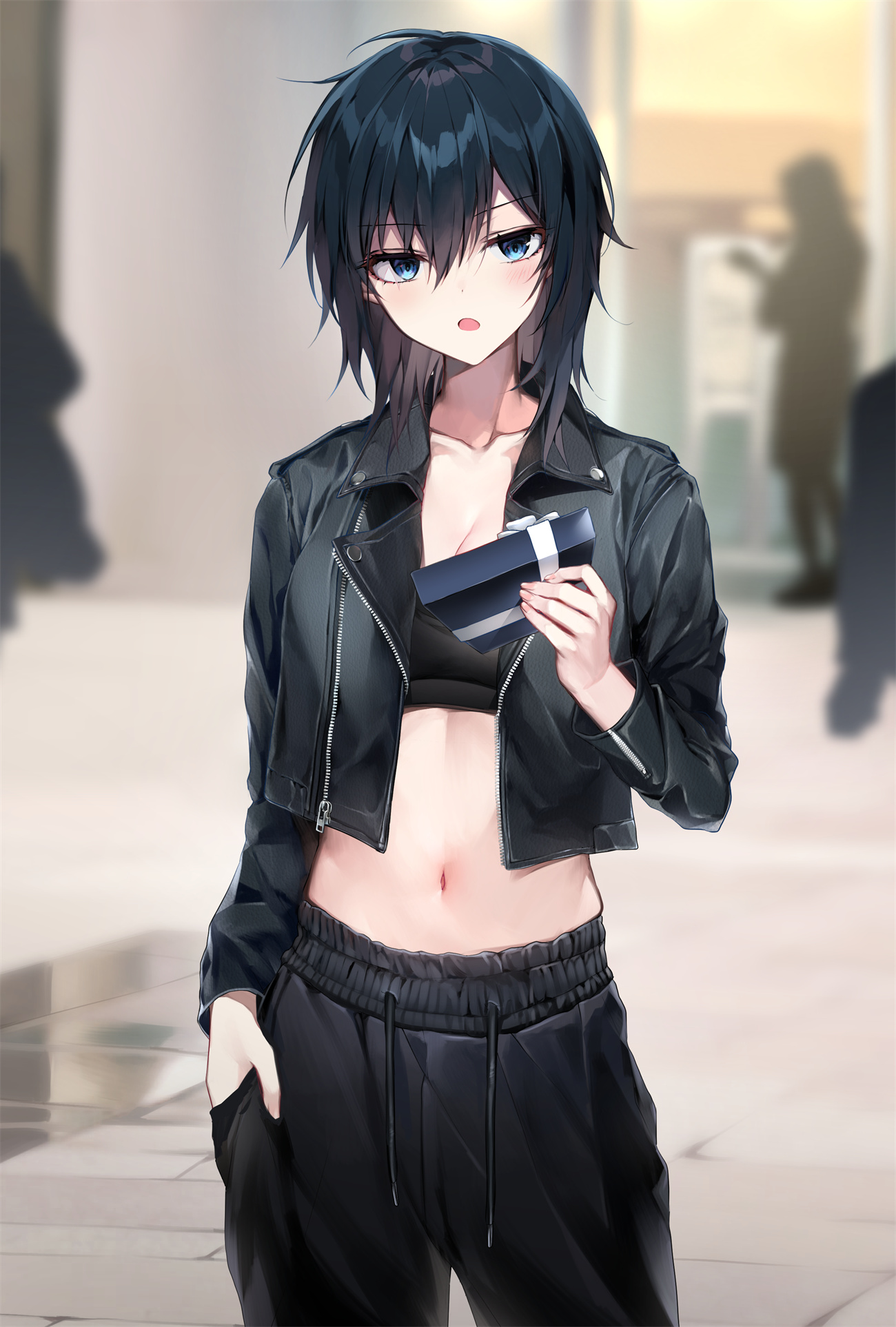 【插画美图】短发美少女 御姐 黑色连衣裙 帅气美女 女高中生 制服少女原创插画特辑 P站美图-第7张