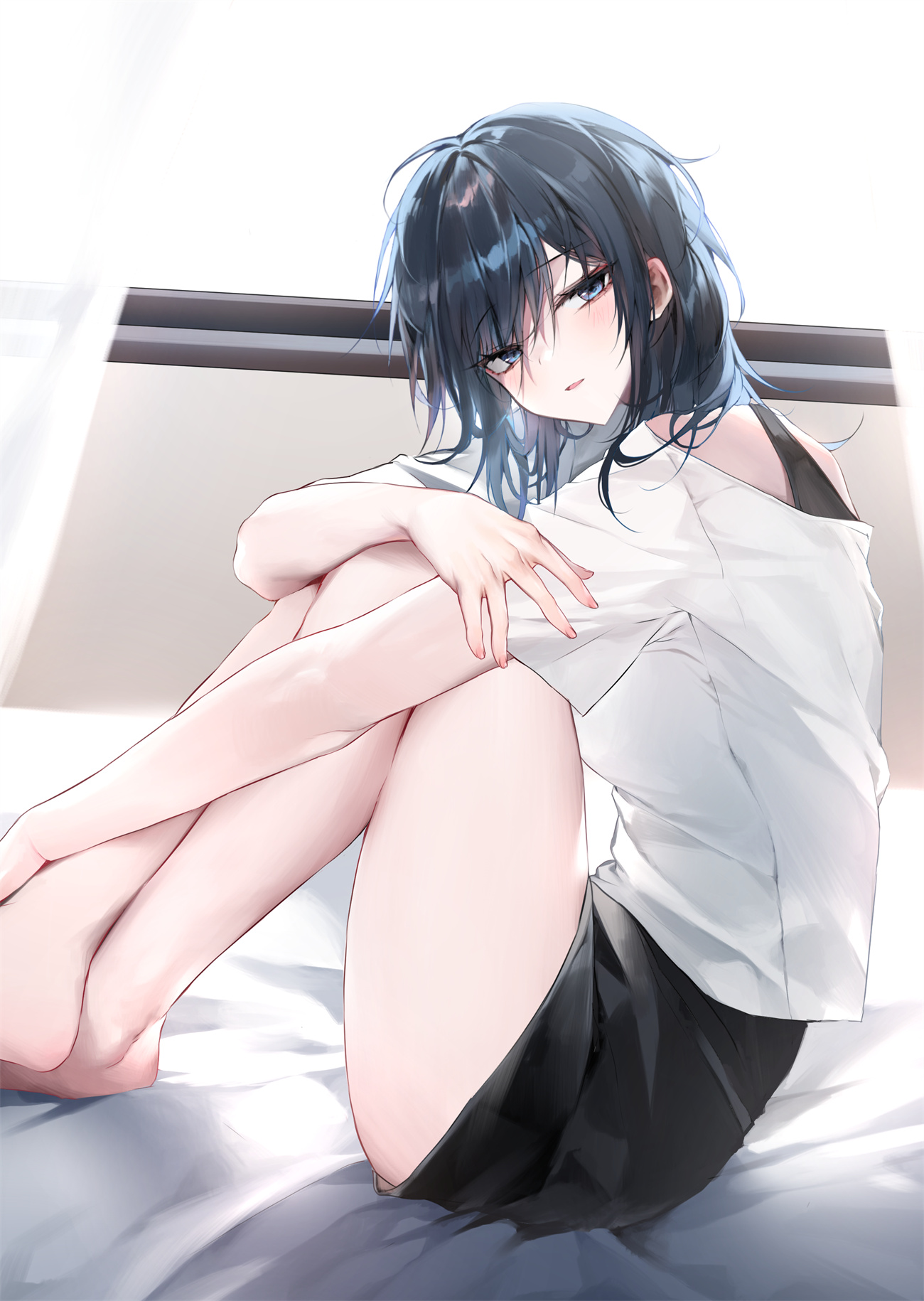 【插画美图】短发美少女 御姐 黑色连衣裙 帅气美女 女高中生 制服少女原创插画特辑 P站美图-第11张