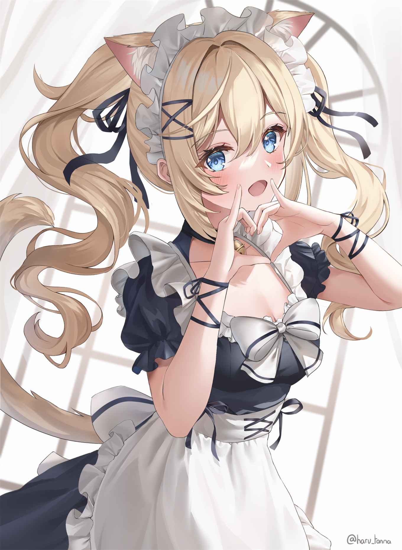 插画美图 原神 芭芭拉 同人插画 手机壁纸 女仆装@Harukix P站美图-第1张