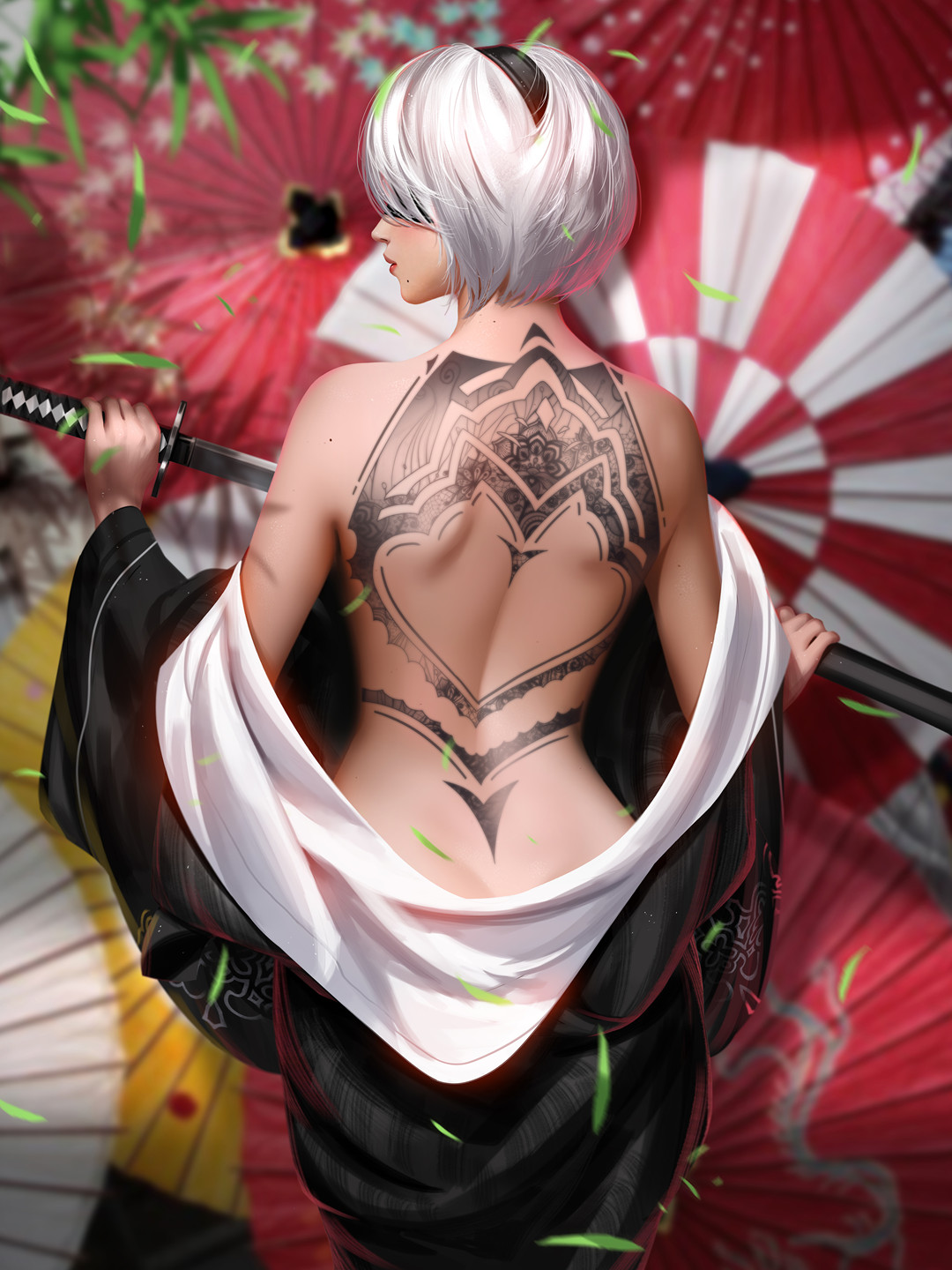 插画美图 尼尔：机械纪元 2B小姐姐@Liangxing P站美图-第1张