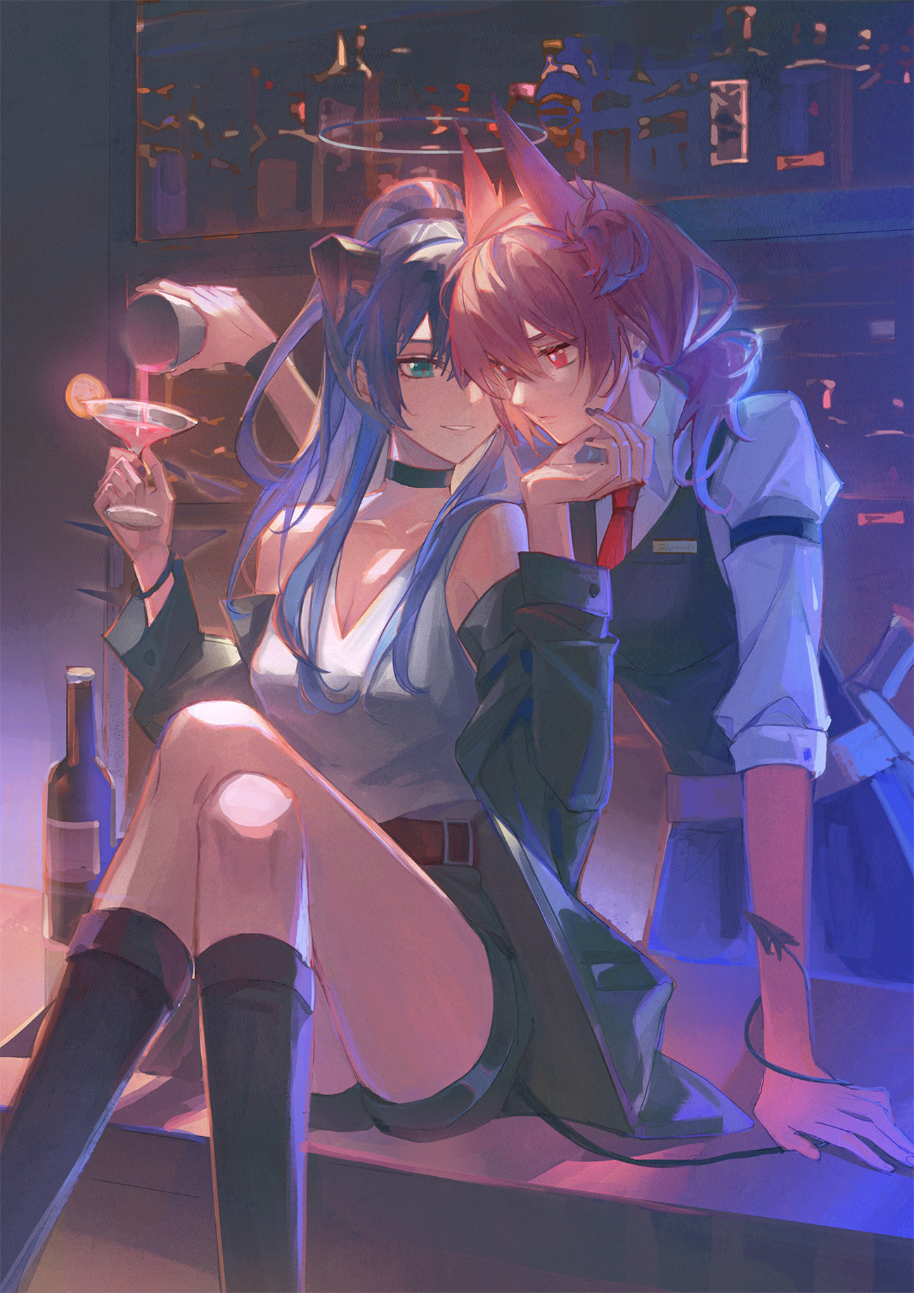 P站插画 明日方舟 菲亚梅塔 莫斯提马@黑雀杳一 P站美图-第1张