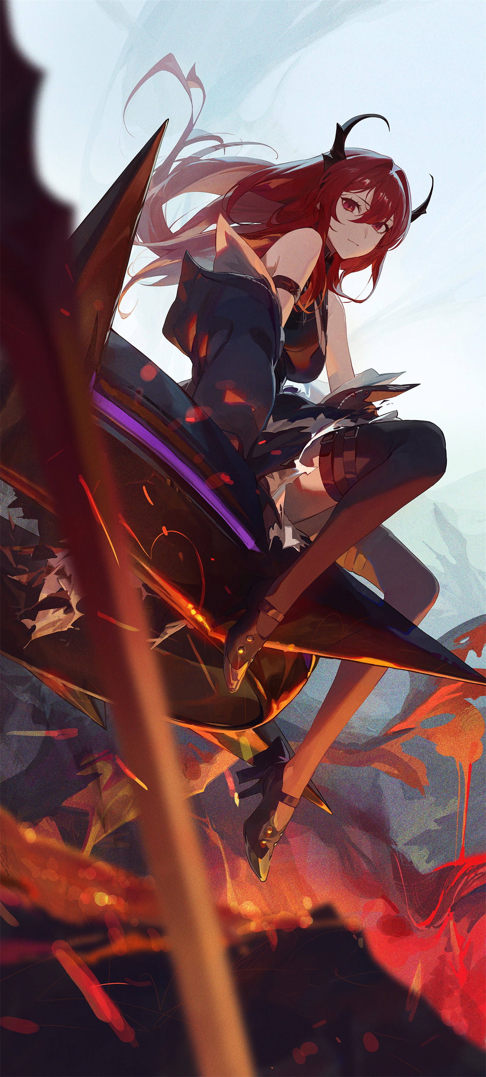 【美图插画】神秘的萨卡兹少女 明日方舟 史尔特尔同人插画特辑 P站美图-第2张