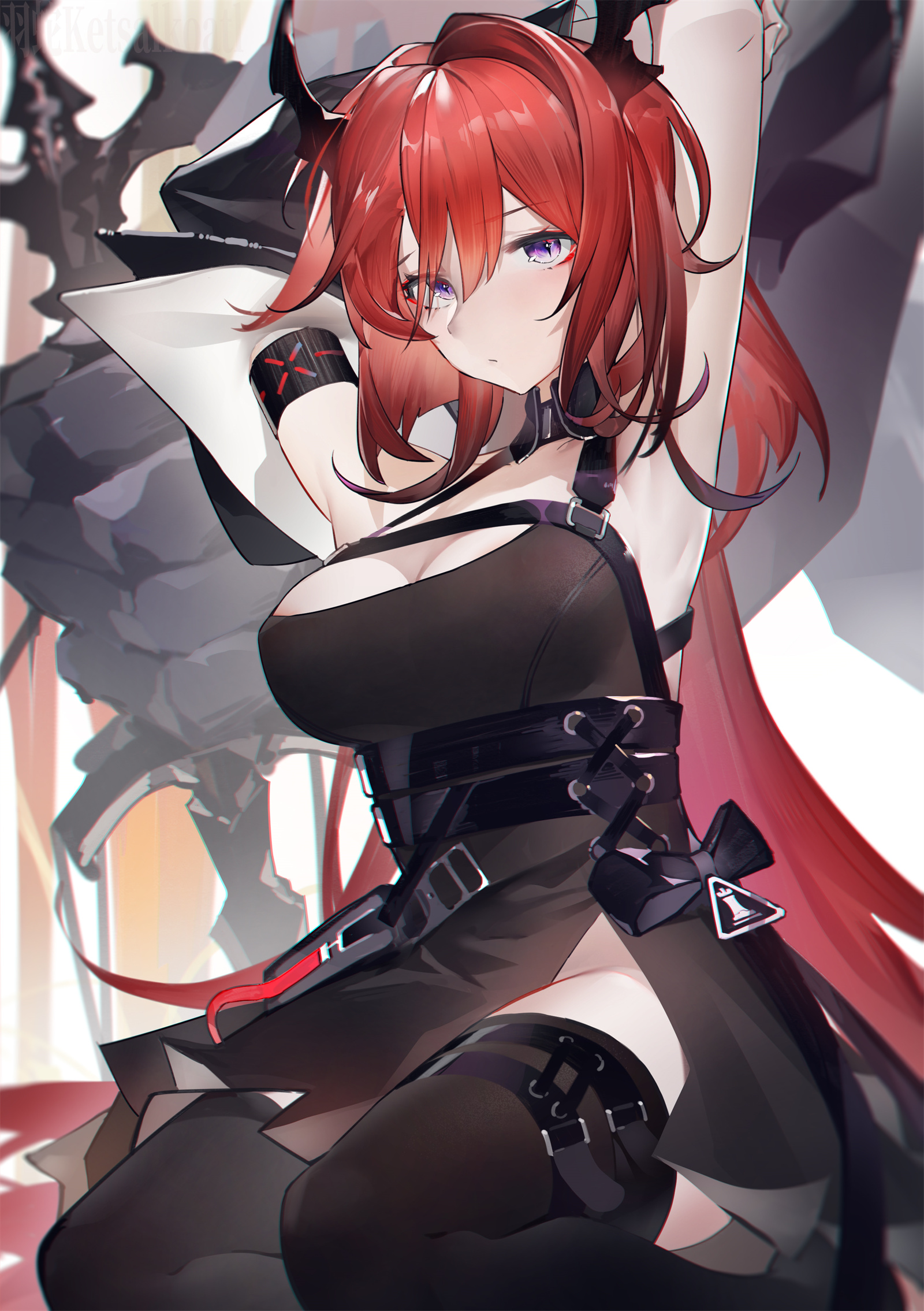 【美图插画】神秘的萨卡兹少女 明日方舟 史尔特尔同人插画特辑 P站美图-第5张