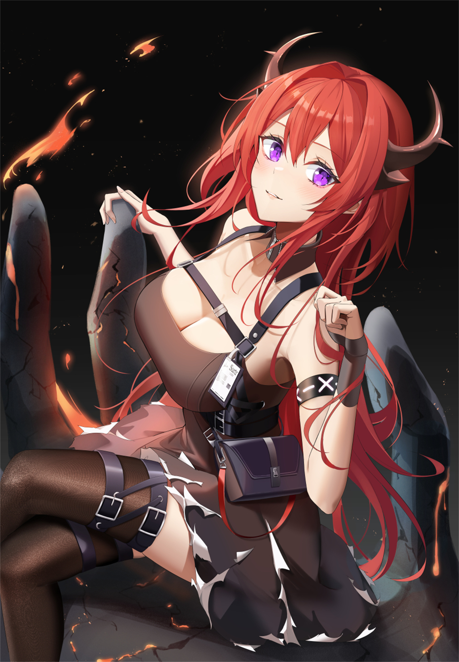 【美图插画】神秘的萨卡兹少女 明日方舟 史尔特尔同人插画特辑 P站美图-第7张